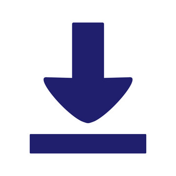 Downloading vector icon obn white