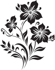 Simple Petal Symbol Monochrome Icon Outlined Blossom Black Vector Symbol