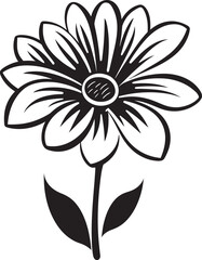 Playful Hand Drawn Petal Monochrome Design Symbol Scribbled Bloom Icon Black Vectorized Logo