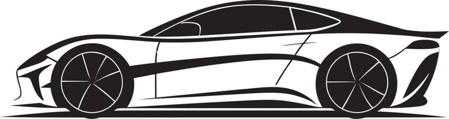 Urban Electric Drive Monochrome Emblematic Design Efficient Electric Sedan Black Sketchy Logo