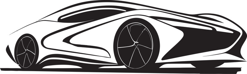 Cutting Edge EV Innovation Monochrome Emblematic Icon Smart Electric Cruiser Black Designated Icon