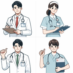 doctor and nurse with stethoscope