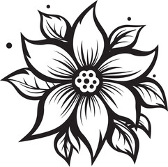 Artistic Bloom Emblem Stylish Iconography Sleek Flower Vector Iconic Logo
