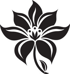 Minimalistic Bloom Icon Emblematic Detailing Elegant Floral Element Stylish Emblem Mark