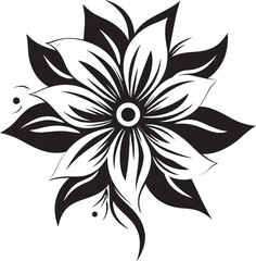 Elegant Petal Emblem Iconic Symbol Detail Chic Floral Symbol Stylish Vector Emblem