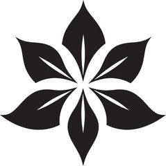 Singular Bloom Emblem Iconic Vector Mark Minimalistic Flower Detail Black Emblematic Design
