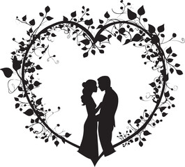 Enchanting Bouquet Bliss Iconic Logo Botanical Embrace Stylish Vector Emblem