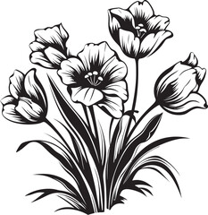Frost kissed Bloom Design Monochrome Icon Wintry Petal Art Iconic Vector Detail