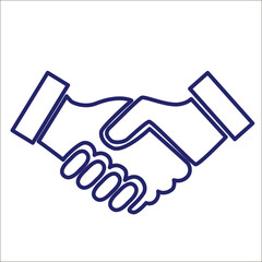Handshake Vector Icon Illustration.Business Handshake .Contract Agreement Flat Icon For Mobile App And Web.Ui/Ux.Light Premium Quality.	