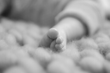 Un pied d'un nouveau né