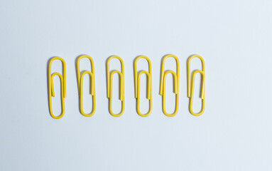 Stationery hairpin, paper clips on a white background