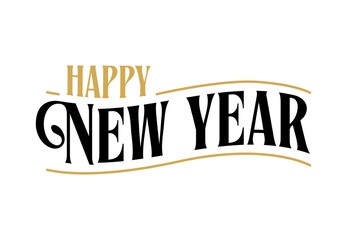 Happy new year greeting logo.