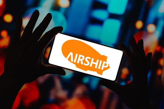 December 29, 2023, Brazil. In this photo illustration, the Airship AI logo is displayed on a smartphone screen.