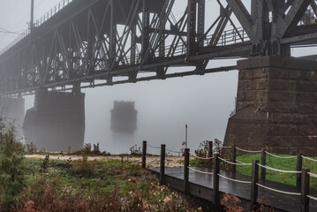 Susquehanna River Shoreline on a Foggy December Evening, Havre de Grace MD USA