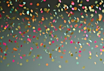 brightcolored bunting confetti on blue background