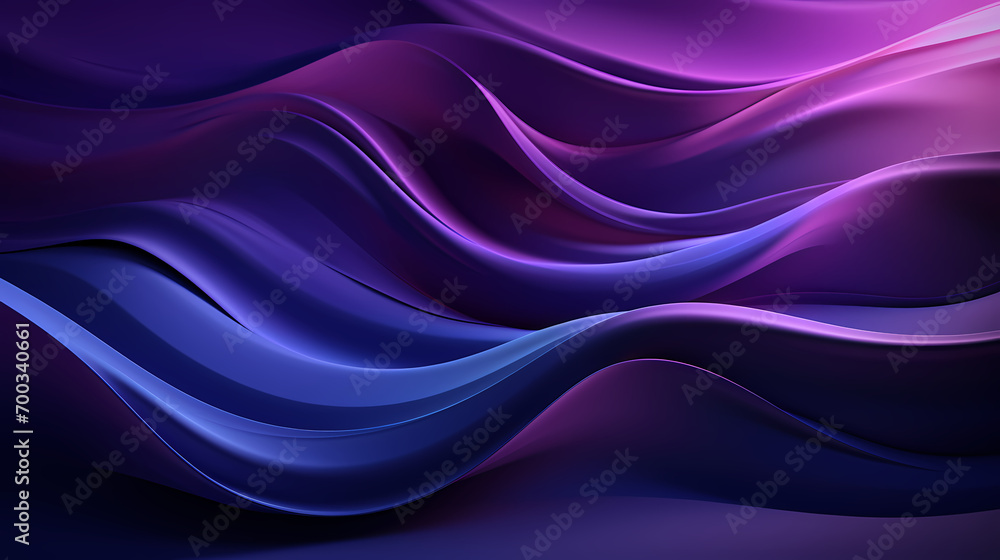 Fototapete digital technology blue rhythm wavy line abstract graphic poster web page ppt background with genera