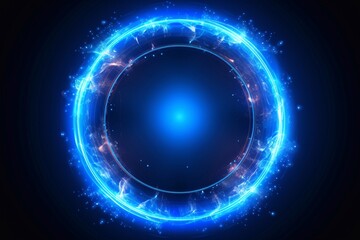 Obraz premium Abstract background. luminous swirling. Elegant glowing circle. Sparking particle. Space tunnel. Glossy jellyfish. Colorful ellipse. Glint sphere. Generative AI