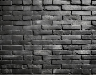 black brick wall and wood floor, interior design concept background, vintage tone