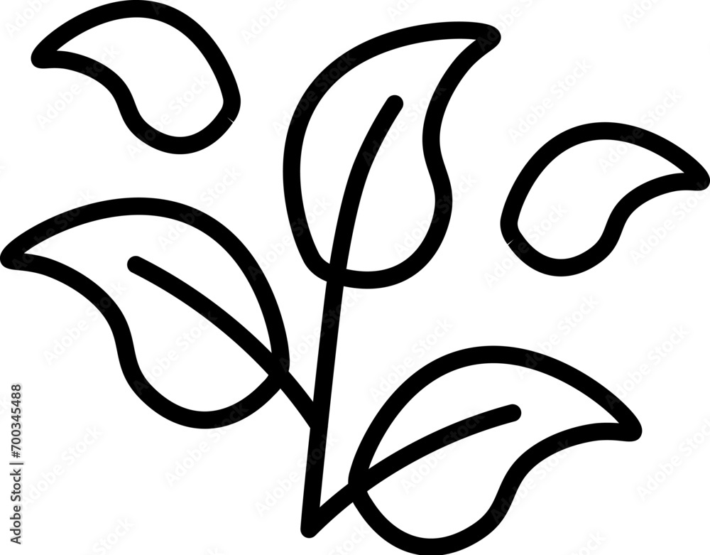 Poster leaf simple minimalistic outline icon. suitable for books, stores, shops. editable stroke in minimal