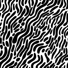 Stripes in a seamless pattern, transformed into irregular organic forms, offering a unique and natural aesthetic.