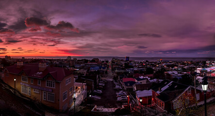 city at sunrise