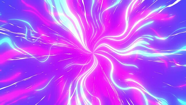 High speed curved lines in motion. Colorful anime background