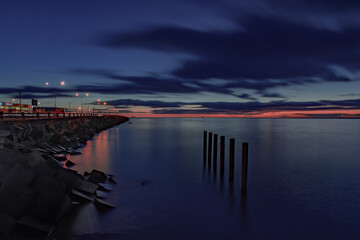 sunset at the pier