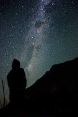 silhouette of a person in the night
