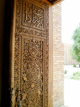 Ancient door of Kuk Gumbaz Mosque