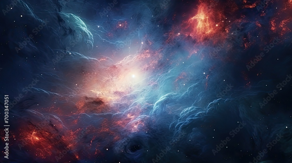 Wall mural colorful space galaxy cloud nebula. stary night cosmos. universe science astronomy. supernova backgr