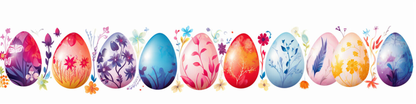 Background with colorful eggs