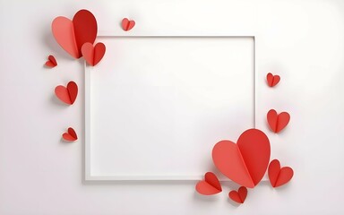 valentine card with hearts