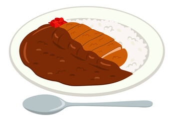 洋食_カツカレーライス（スプーン付き）