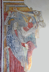 Maria sotto la Croce  affresco nella chiesa dei Santi Cornelio e Cipriano a Cornello dei Tasso (Bergamo) © gabriffaldi