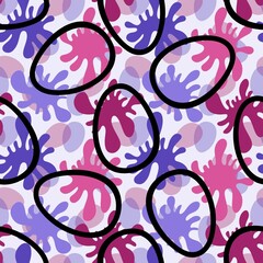 Easter eggs seamless pattern for wrapping paper and fabrics and kids clothes print and kitchen textiles