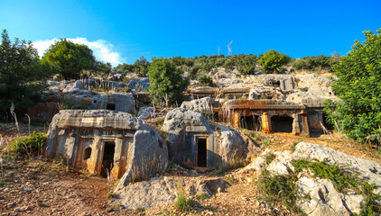 Fototapeta na wymiar Limyra is a historical ancient city located in the Finike district of Antalya, Turkey.