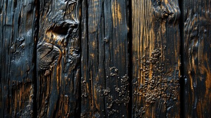 Fototapeta premium Texture of dark burnt wood
