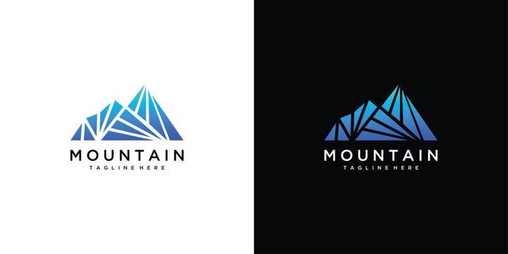 Montain logo design vector illustration concept
