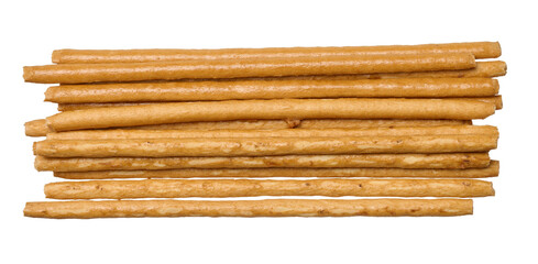 White wheat flour sticks on isolated background