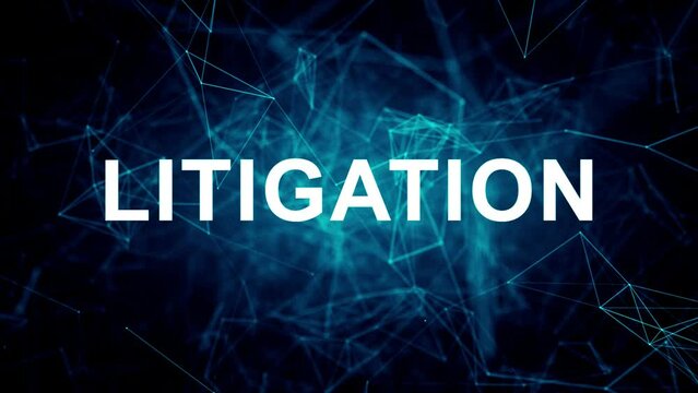 Animated futuristic texts about Law Firm, Legal and litigation services