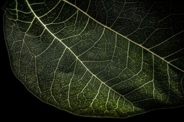 Detailed close-up of a natural object like leaf or flower. Generative AI