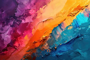 Foto op Plexiglas Vibrant acrylic paint in different colors. © Simon