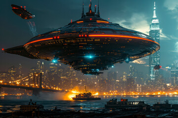 Fototapeta premium aliens, science-fiction, book cover