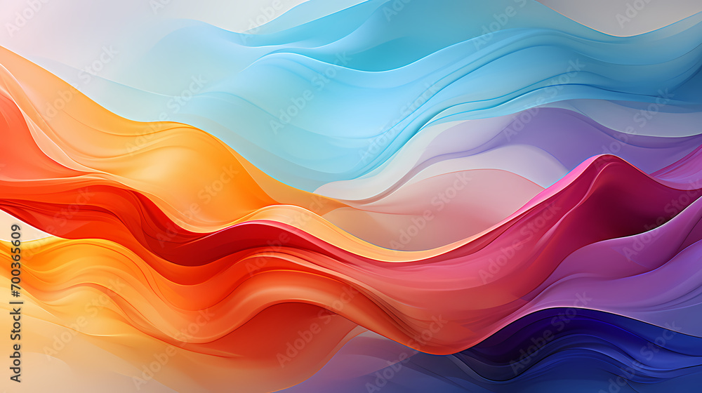 Poster digital technology blue rhythm wavy line abstract graphic poster web page ppt background with genera