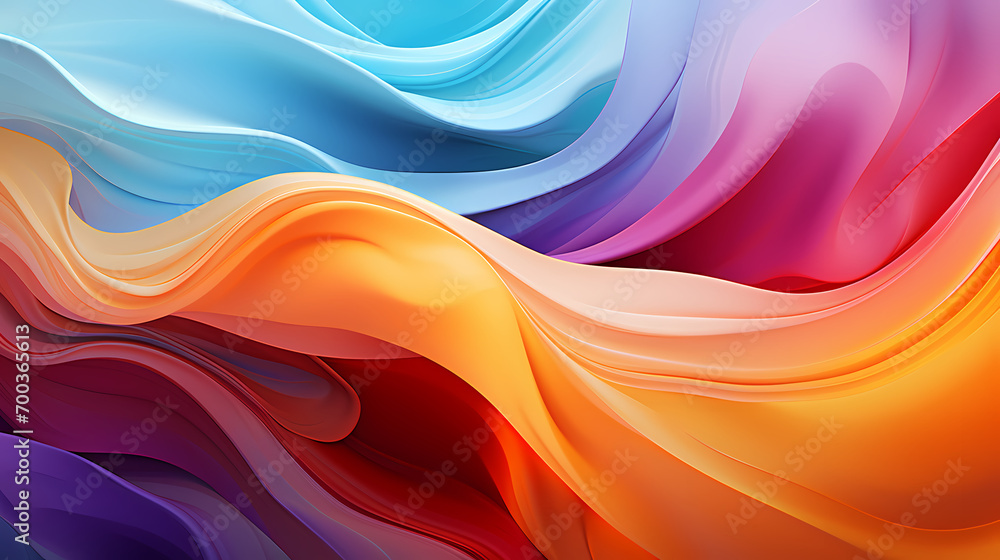 Poster digital technology blue rhythm wavy line abstract graphic poster web page ppt background with genera