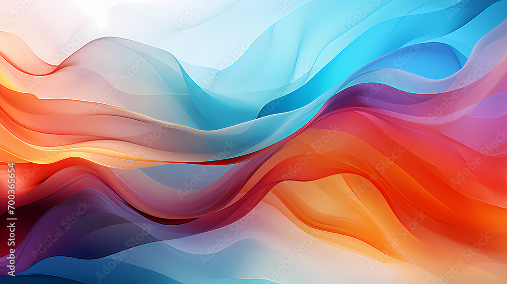Poster digital technology blue rhythm wavy line abstract graphic poster web page ppt background with genera