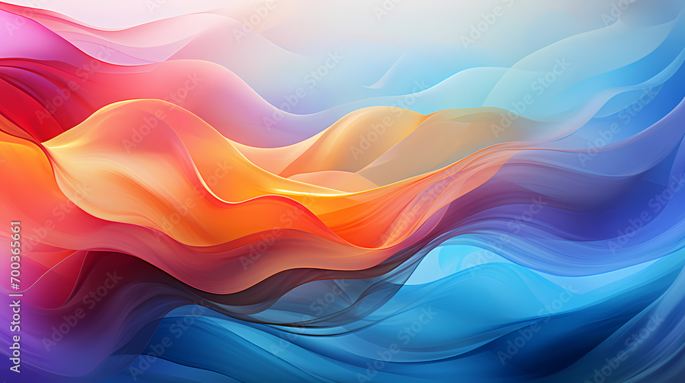 Poster digital technology blue rhythm wavy line abstract graphic poster web page ppt background with genera