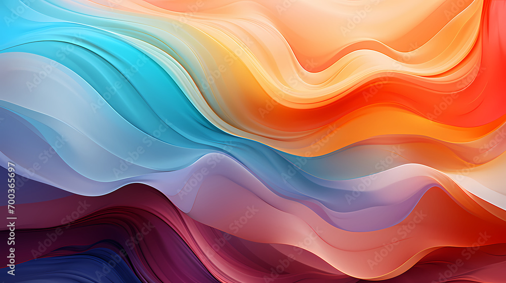 Poster digital technology blue rhythm wavy line abstract graphic poster web page ppt background with genera