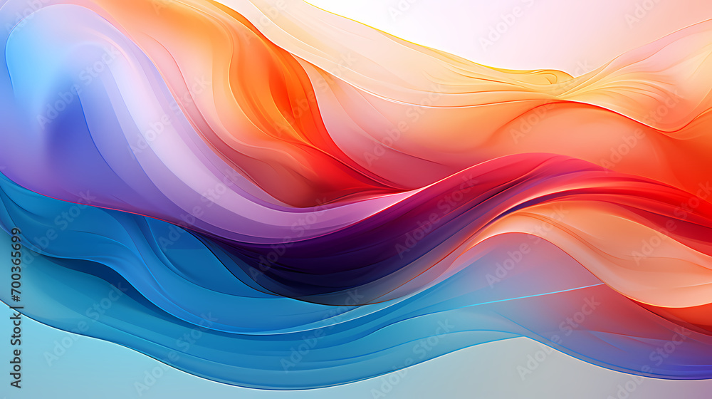 Poster digital technology blue rhythm wavy line abstract graphic poster web page ppt background with genera