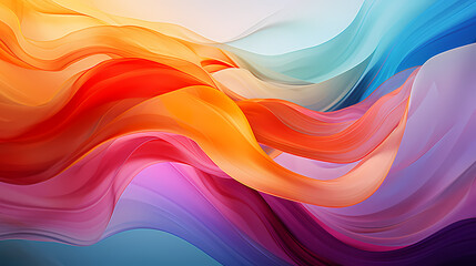 Obraz premium Digital technology blue rhythm wavy line abstract graphic poster web page PPT background with generative